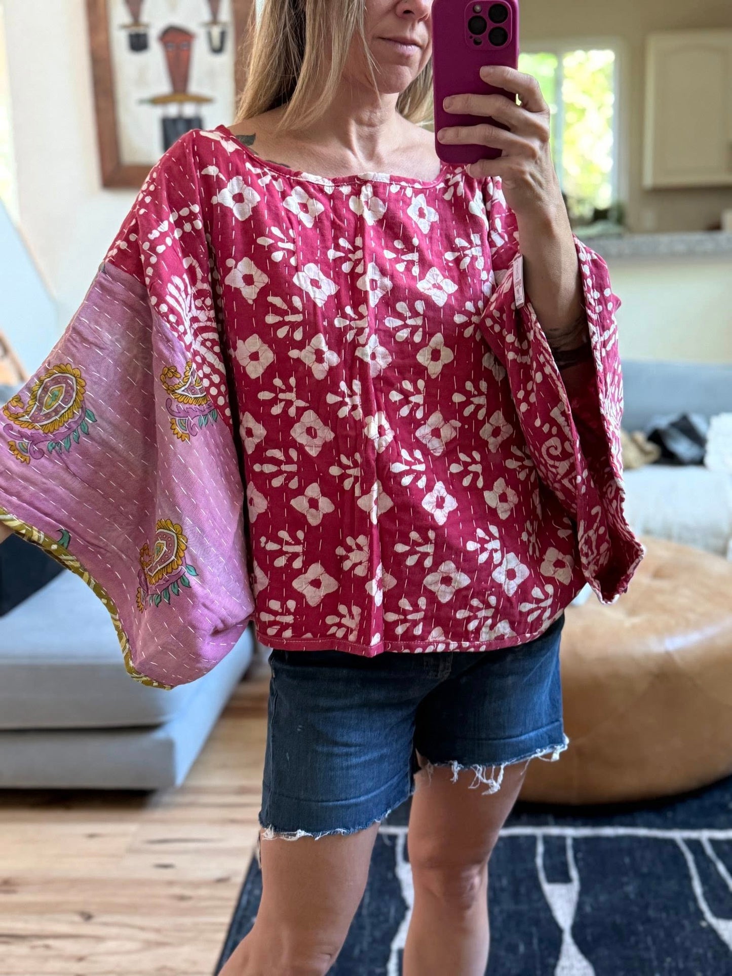 Kantha Poncho