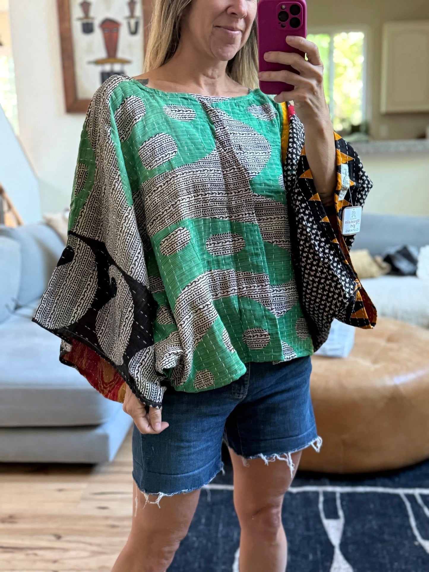 Kantha Poncho