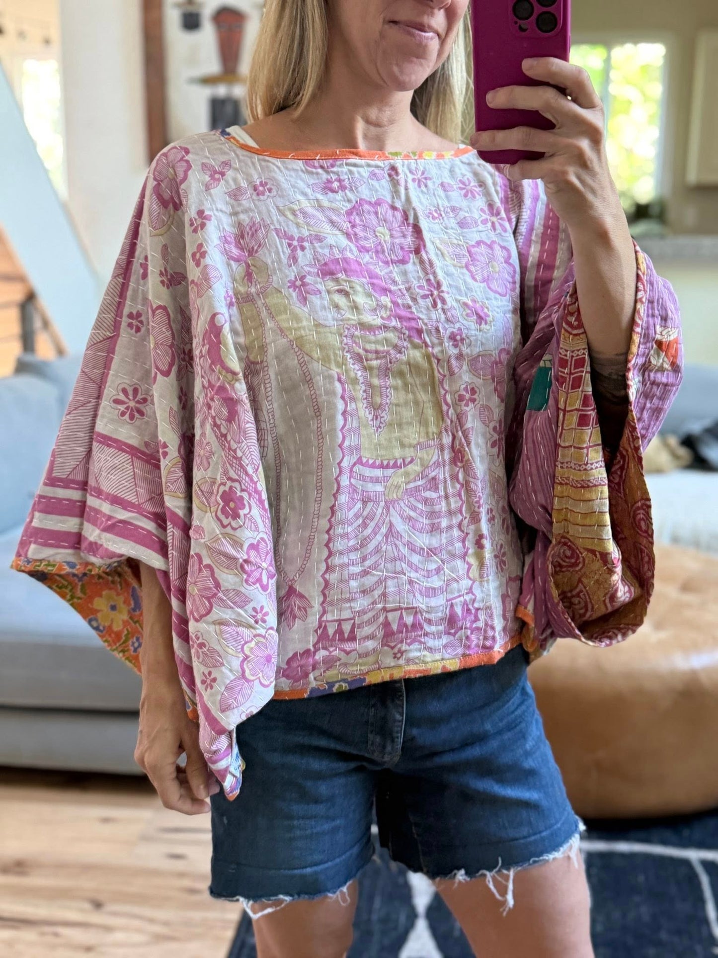 Kantha Poncho