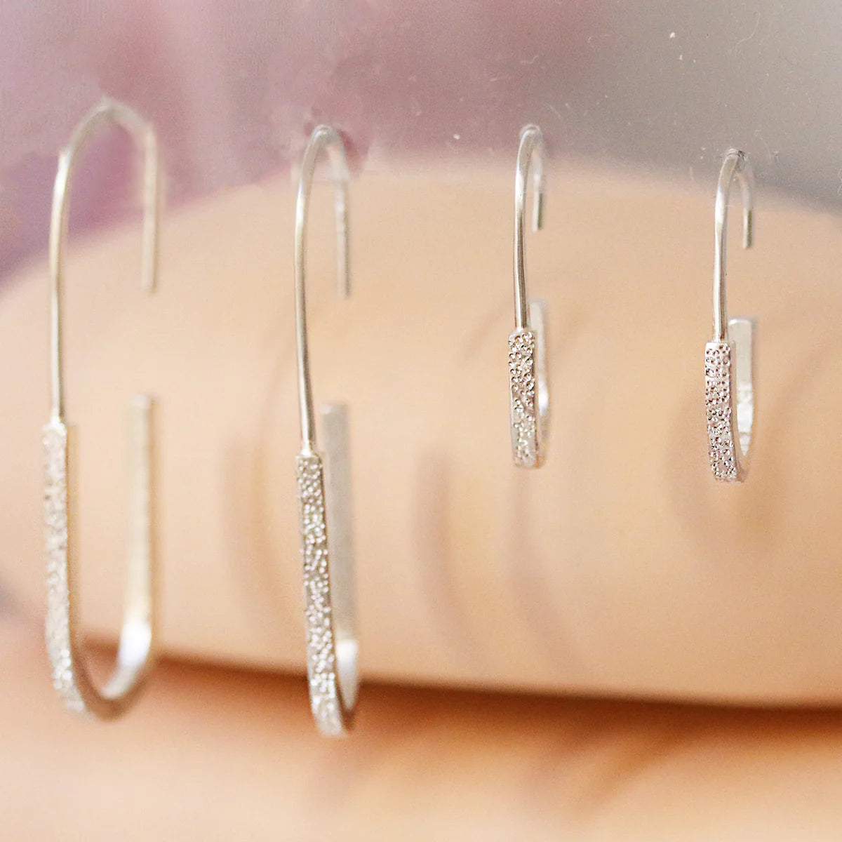 Diamond Dusted Elongated Drops