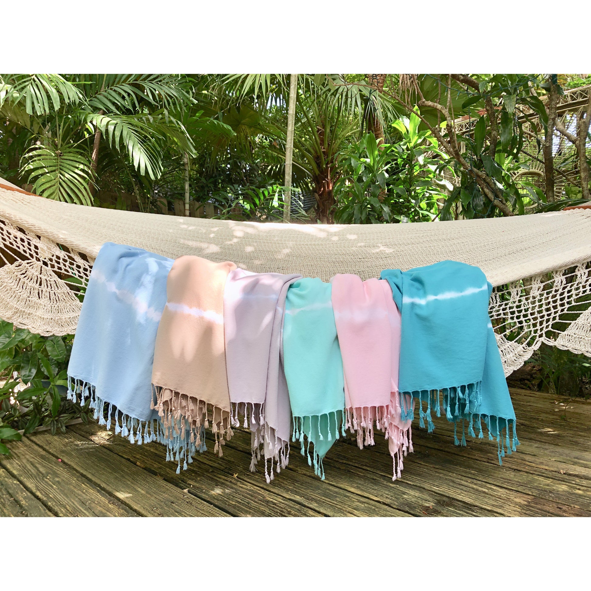 slate and salt tie dye towels