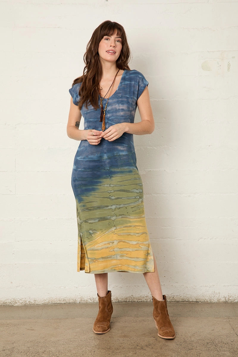 Eco Rib Cap Starry Night Slit Maxi