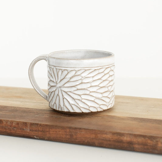 Carved Stoneware Mug