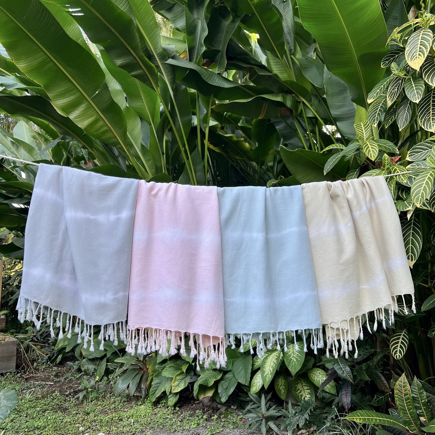 slate and salt tie dye turkish towels