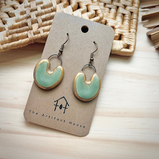 Weathered Matte Turquoise w Gold Edges